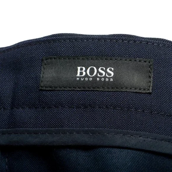 Hugo Boss Men's "Pirko4" Mohair Wool Blue Tuxedo Style Dress Pants
